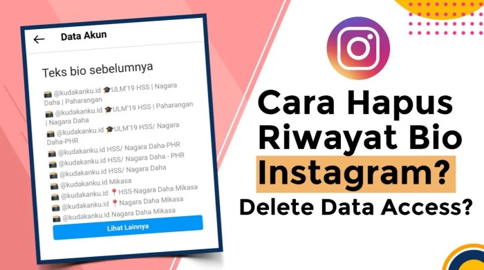 Cara Menghapus Riwayat Akun Bio Instagram