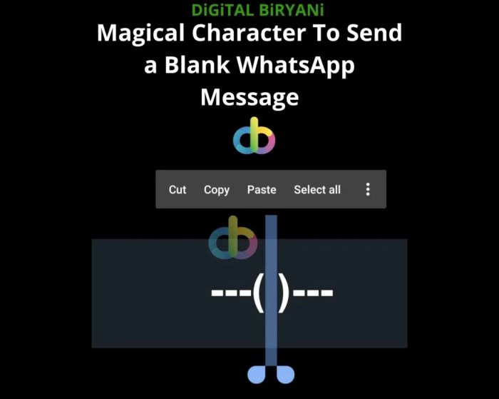 Message send blank whatsapp