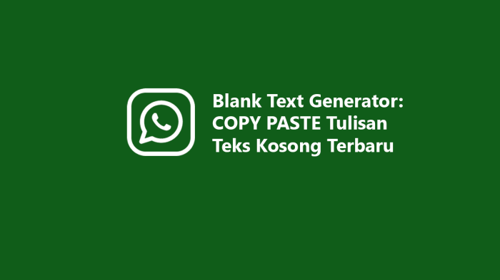 Tulisan Kosong Copy & Paste